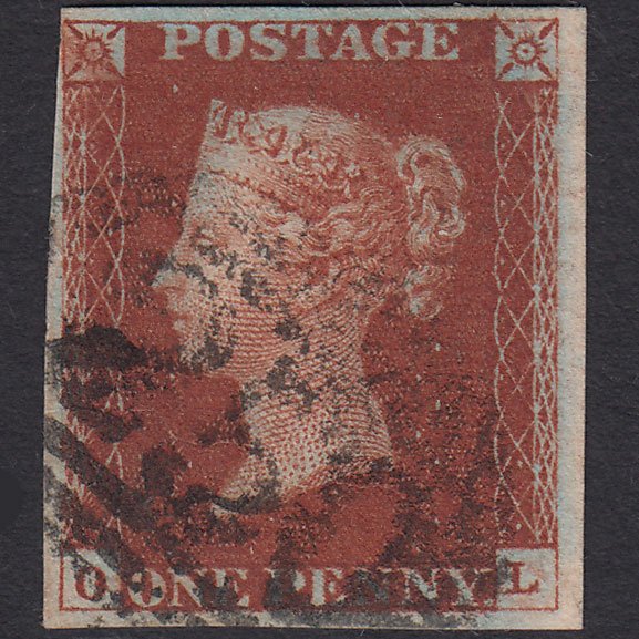 GB QV 1841 1d Deep Red-brown (Plate 67) SG10-B1(4) OL FU 4M Devonport 250