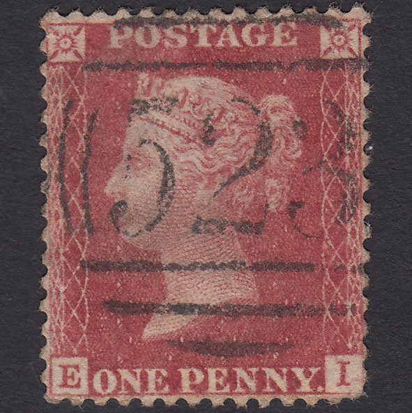 GB QV 1857 1d Pl 34 SG40-C10(1) EI GU Myrthyr Tydfil 523 Perfect Centring