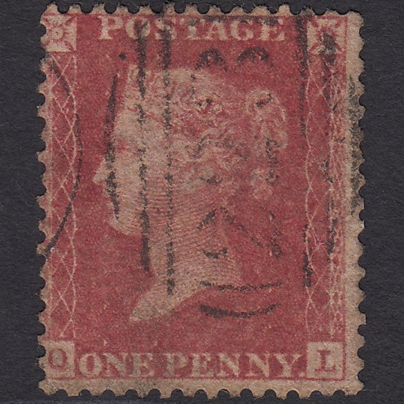 GB QV 1857 1d Rose-red (Plate 49) SG40-C10(1) QL GU Coventry 223