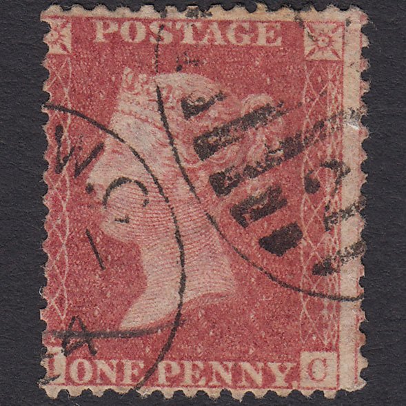 GB QV 1857 1d (Plate 68) SG40-C10(1) IC GU London D&S Cancel Misperf