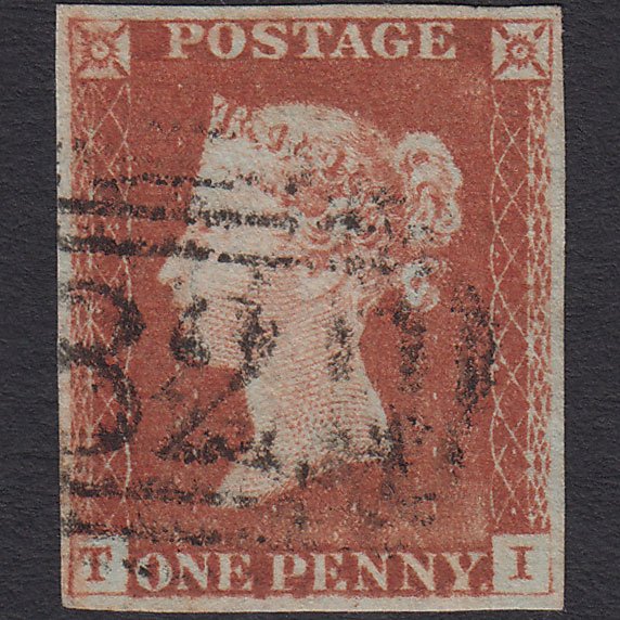 GB QV 1841 1d Red-brown (Plate 61) SG8-B1(1) YI FU 4 Margins