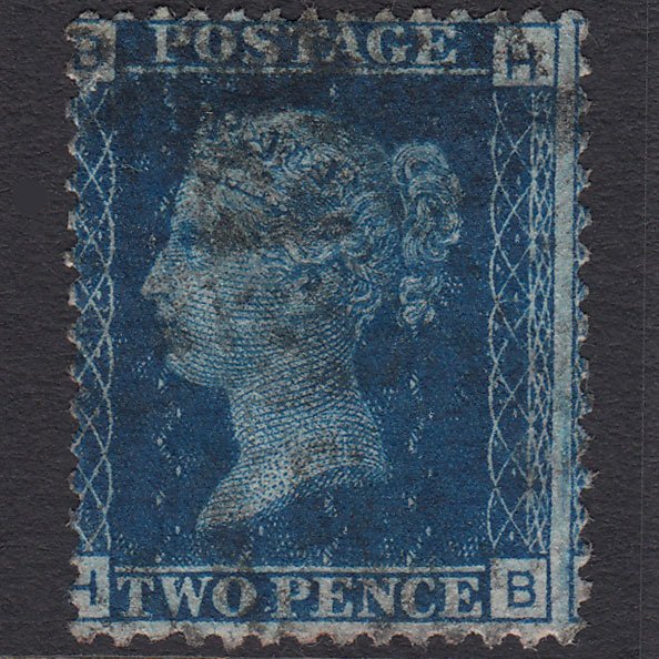 GB QV 1869 2d Blue (Plate 15) SG46-G3 HB GU Misperf