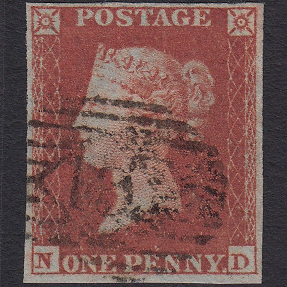 GB QV 1841 1d Red-brown (Plate 151) SG8-B2(1) ND FU 4M London IS Cancel