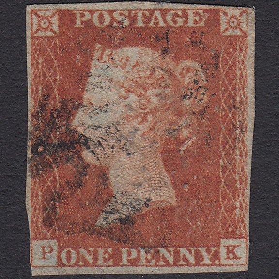 GB QV 1841 1d (Plate 22) SG8-B1(1) PK PU Missing Imprimatur 4M MX Pinholes