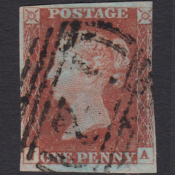 GB QV 1841 1d Red-brown (Plate 59) SG8-B1(1) JA FU 3 Margins Altrincham 12