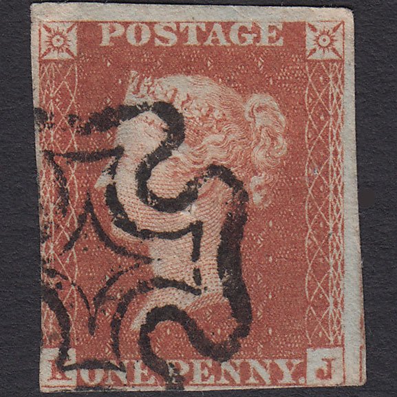 GB QV 1841 1d (Plate 22) SG8-B1(1) KJ GU Missing Imprimatur MX Pinhole