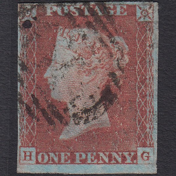 GB QV 1841 1d Red-brown (Plate 83) SG8-B1(1) HG FU 4 Margins