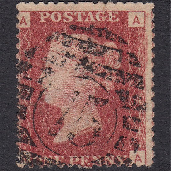 GB QV 1864 1d (Plate 137) SG44-G1(2) AA GU London D&S 75 Blind Perfs