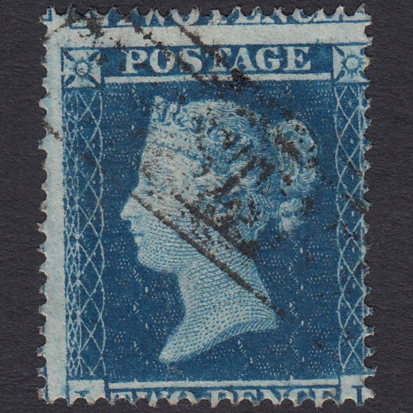 GB QV 1854 2d (Plate 4) SG19-F1(1) LI FU Scots Local Cancel Large Misperf