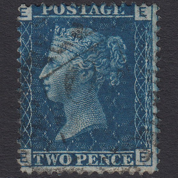 GB QV 1869 2d Blue (Plate 15) SG46-G3 EE FU London IS Cancel