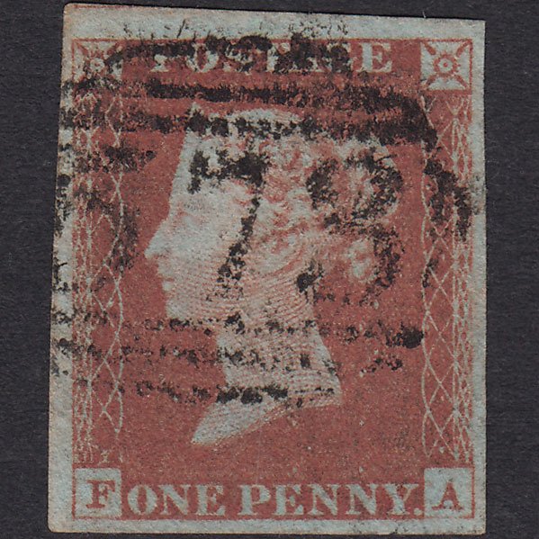 GB QV 1841 1d (Plate 77) SG8-B1(1) FA FU 4 Good Margins North Shields 573