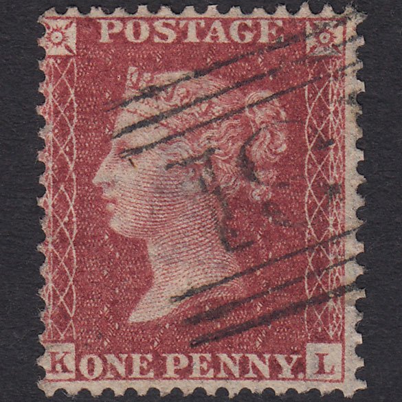 GB QV 1857 1d Deep Rose-red (Plate 48) SG41-C10(4) KL FU Edinburgh 131