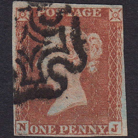 GB QV 1841 1d Red-brown (Plate 22) SG8-B1(1) NJ GU Missing Imprimatur 4M MX