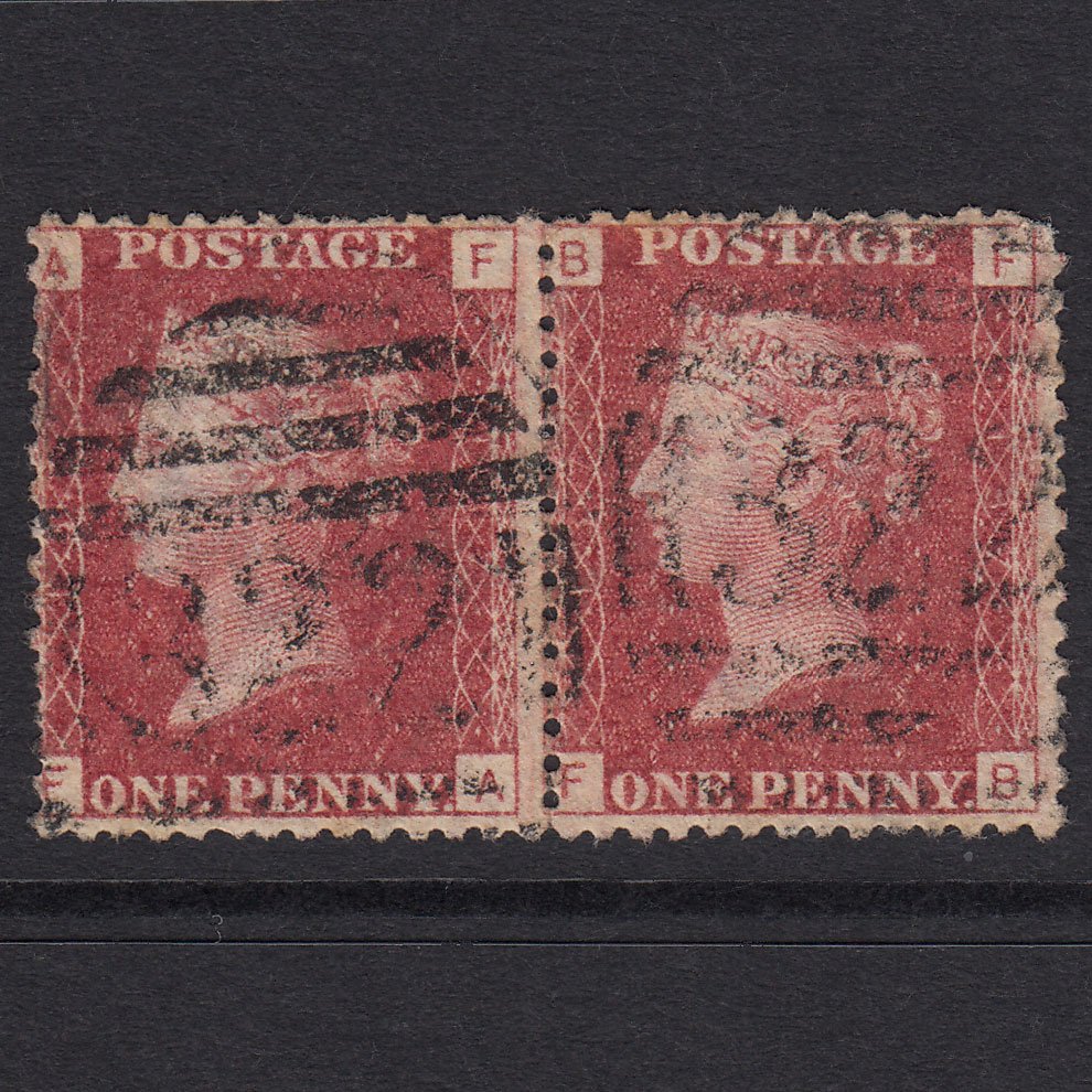 GB QV 1864 1d Lake-red (Plate 137) SG44-G1(2) FA-FB GU Gravesend 322