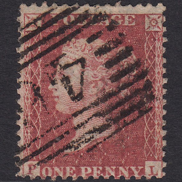 GB QV 1857 1d Rose-red (Plate 47) SG40-C10(1) PL GU Scotland