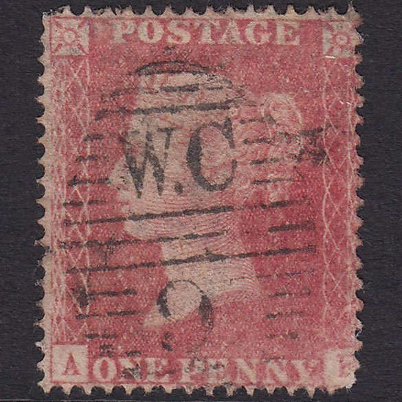 GB QV 1857 1d Plate 52 SG36-C11 AF GU Missing Imprimatur London D&S Wc9