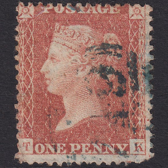 GB QV 1856 1d Plate 46 SG29-C8(1) TK GU Blue Stony Stratford 749