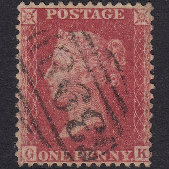GB QV 1857 1d Pl 36 SG40-C10(1) Const Var GK FU Hythe 398 Well Centred