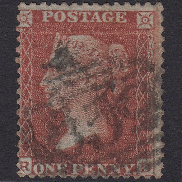 GB QV 1855 1d Red-Brown Plate 17 SGC6(1) RD GU