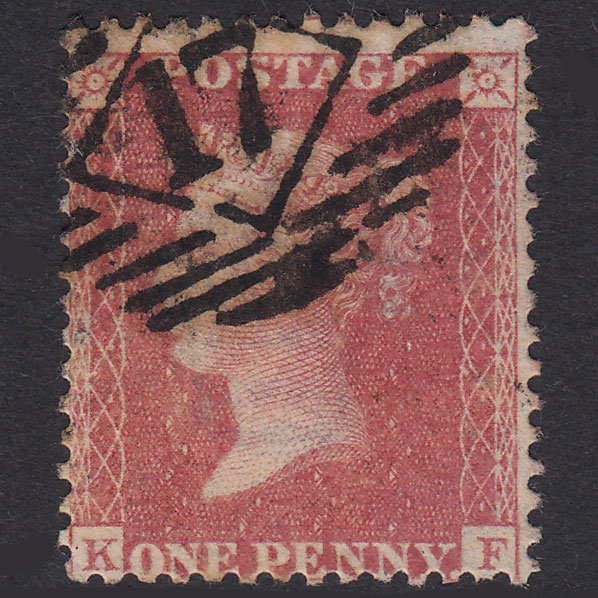 GB QV 1857 1d Rose-Red Plate 44 SG40-C10(1) KF GU London IS 17