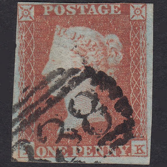 GB QV 1841 1d Plate 106 SG8-B1(1) IK FU 4M Harrogate Special 338 Pmk