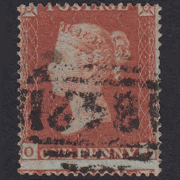 GB QV 1854 1d Red-Brown Plate 193 SG17-C1(1) OJ GU Large Misperf
