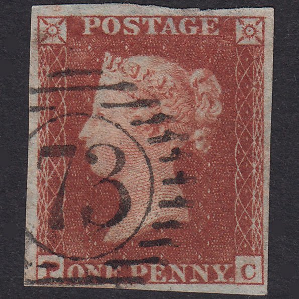 GB QV 1841 1d Red-Brown Plate 161 SG8-B2(1) PC PU 4 Margins London D&S 73