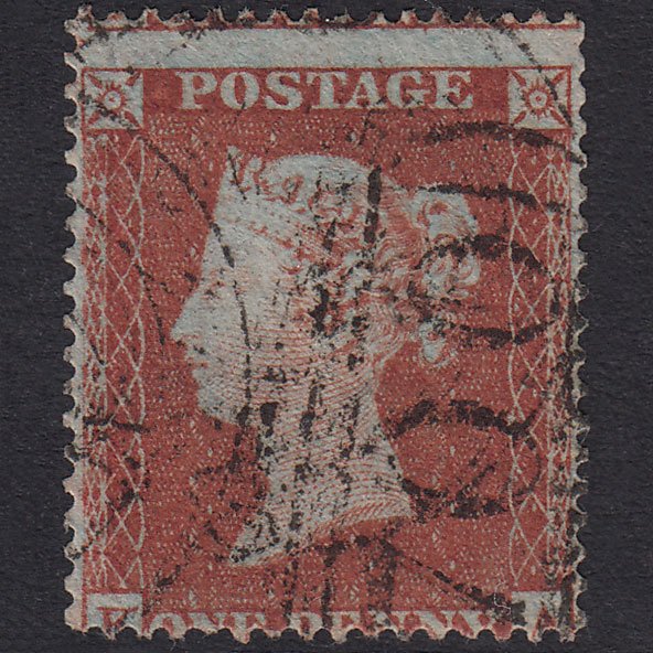 GB QV 1854 1d Red-Brown Plate 190 SG17-C1(1) KA FU Sheffield 700