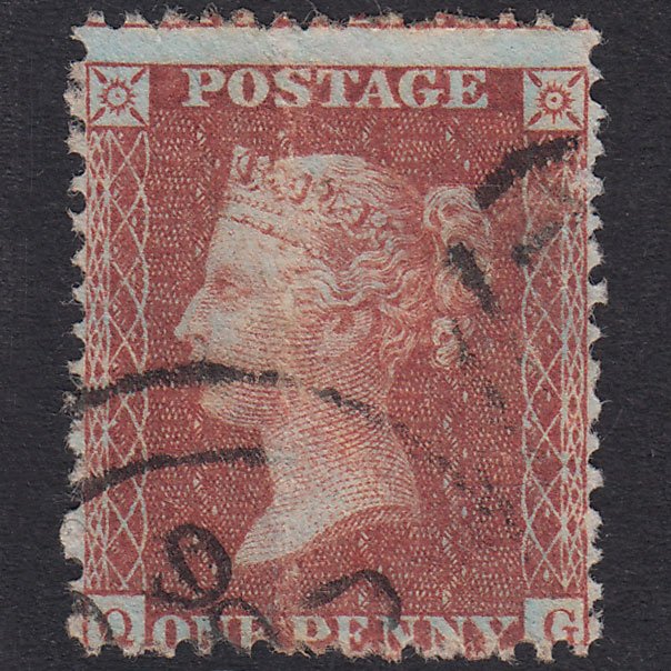 GB QV 1856 1d Red-Brown Plate 32 SG29-C8(1) QG GU