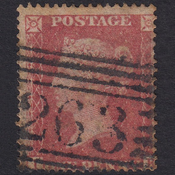GB QV 1857 1d Rose-Red Plate 36 SG36-C11 IK GU Musselburgh 263