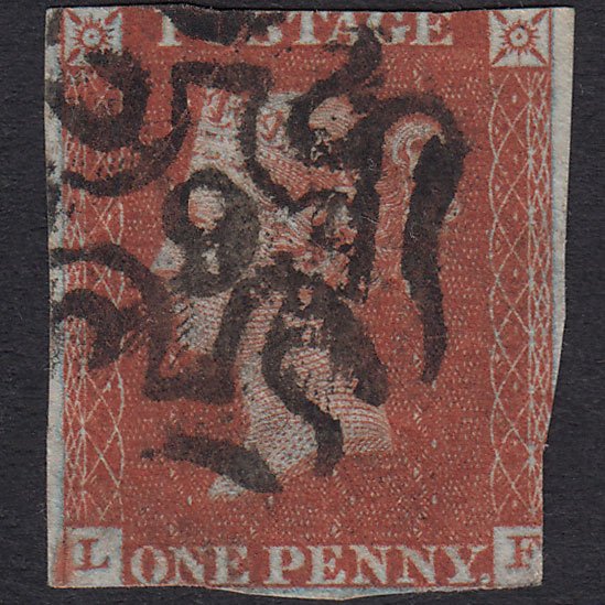GB QV 1841 1d Red-Brown Plate 41 SG8-B1(1) LF PU NO.9 IN MX