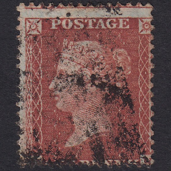 GB QV 1856 1d Red-Brown SG29-C8(1) ?K GU Misperf