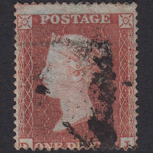 GB QV 1854 1d Red-Brown Plate 190 SG17-C1(1) DJ GU Ireland