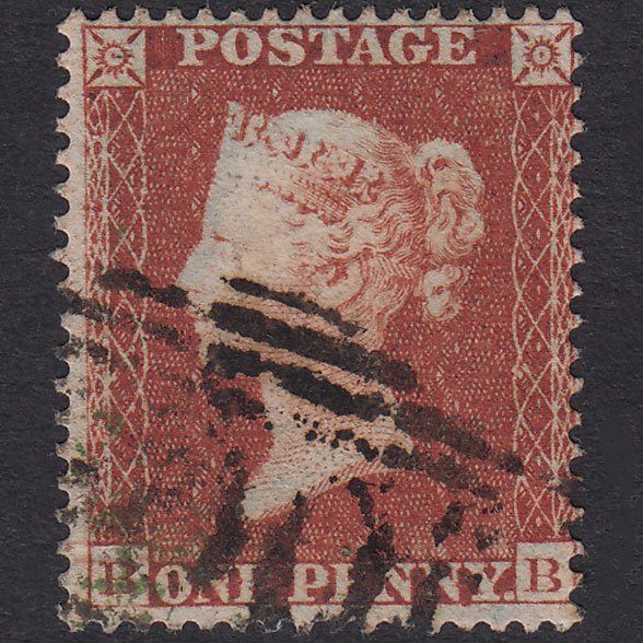 GB QV 1854 1d Red-Brown Plate R3 SG17-C1(1) BB GU