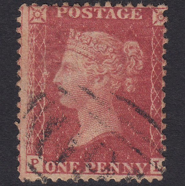 GB QV 1857 1d Rose-Red Plate 55 SG40-C10(1) PL GU