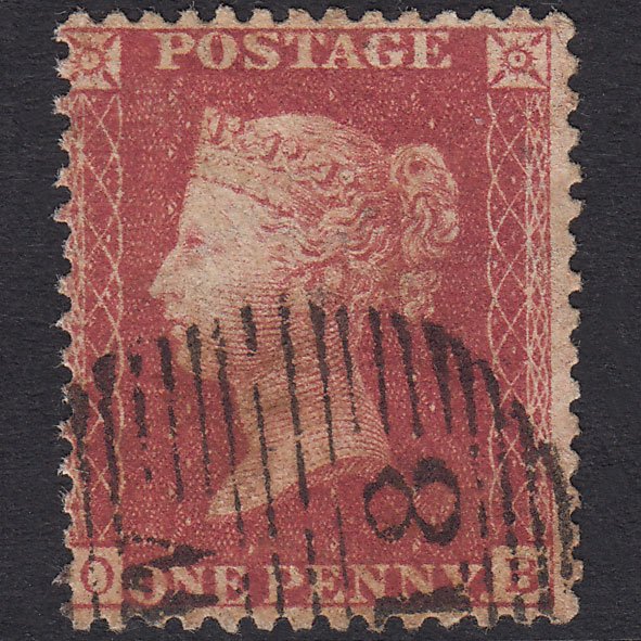 GB QV 1857 1d Rose-Red Plate 46 SG40-C10(1) OB GU London D&S W18