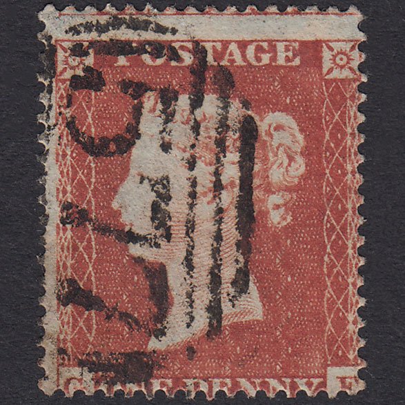GB QV 1854 1d Red-Brown SG17-C1(1) G? FU Cromer 577 Misperf