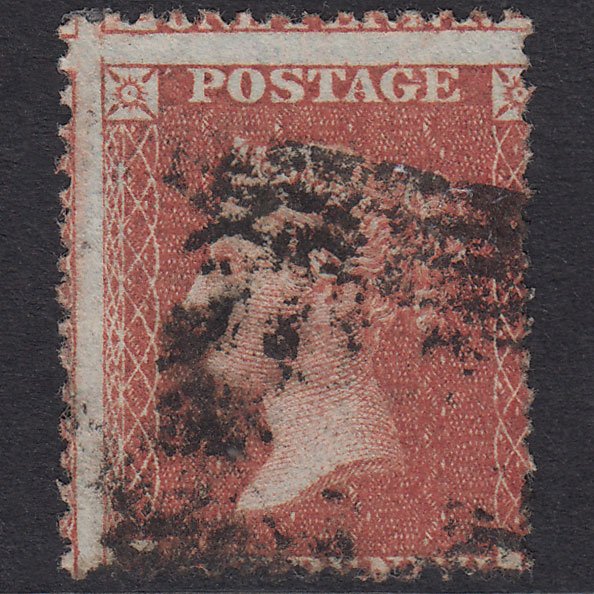 GB QV 1855 1d Red-Brown Plate 15 SGC6(1) MI GU Fluffy Perfs Large Misperf