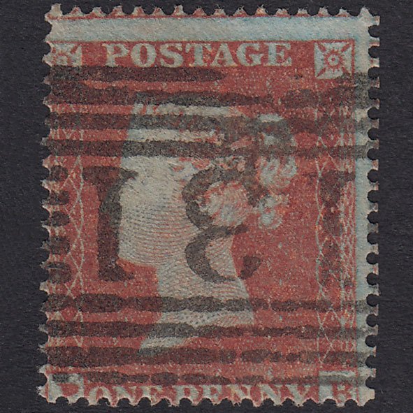 GB QV 1854 1d Plate 180 SG17-C1(1) Framed Reverse PB FU Edinburgh 131