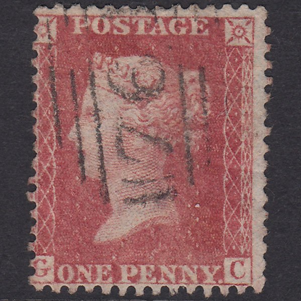 GB QV 1863 1d Rose-Red Plate 50 SG42-C12(1) GC GU Sunderland 761