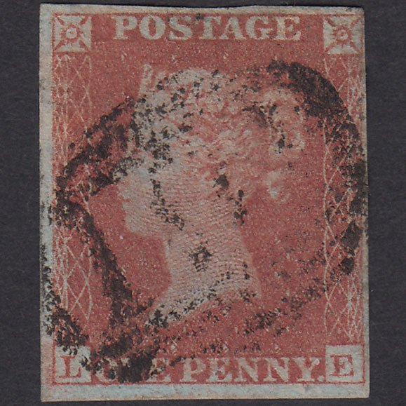 GB QV 1841 1d Red-Brown Plate 158 SG8-B2(1) LE GU 4 Margins