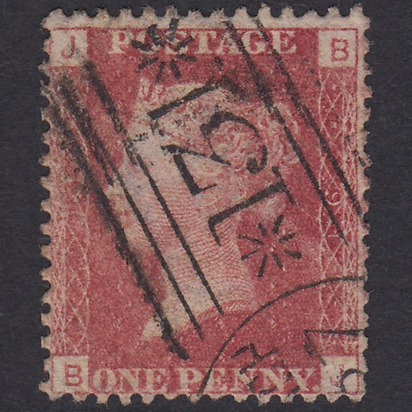 GB QV 1864 1d Lake-Red Plate 91 SG44-G1(2) BJ GU Edinburgh 131