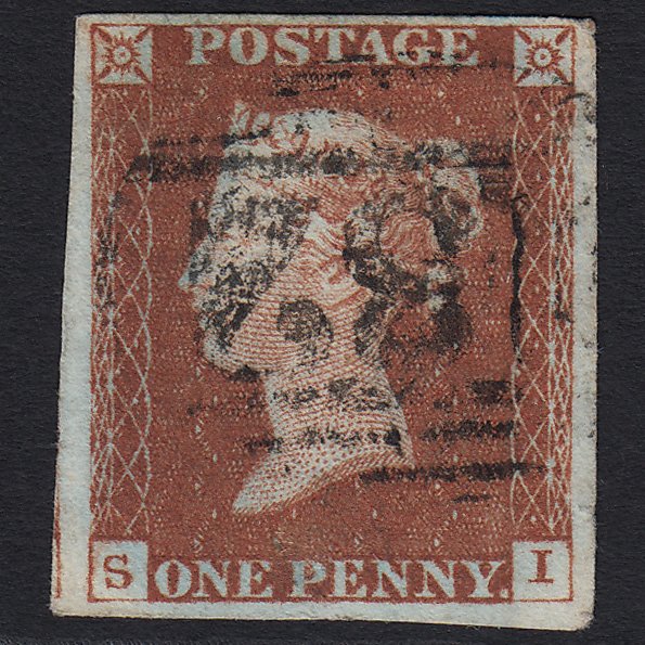 GB QV 1841 1d Red-brown (Plate 64) SG8-B1(1) SI GU Brighton 132 4 Margins