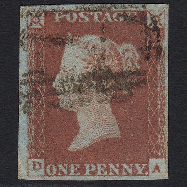 GB QV 1841 1d Red-brown (Plate 74) SG8-B1(1) DA GU 4 Margins