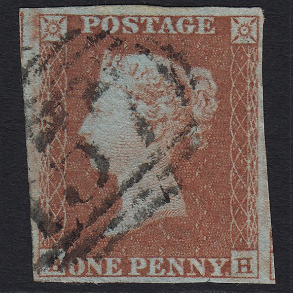 GB QV 1841 1d Red-brown (Plate 98) SG8-B1(1) BH FU Calne 157 4M Imperf