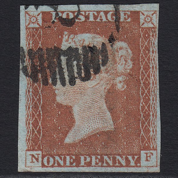 GB QV 1841 1d Red-brown (Plate 60) SG8-B1(1) NF FU London D&S Cancel 4M