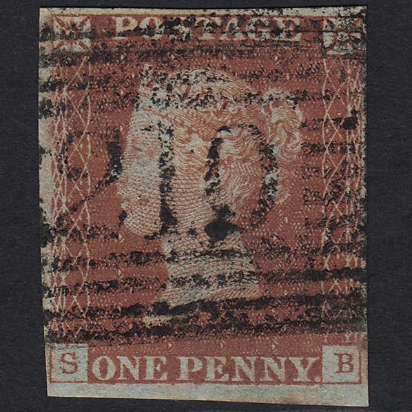 GB QV 1841 1d Red-brown (Plate 39) SG8-B1(1) SB GU Kirkcaldy 210 4 Margins