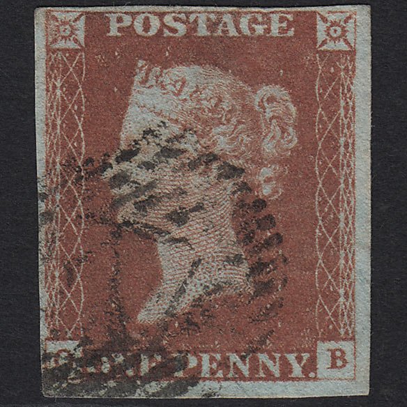 GB QV 1841 1d Red-brown (Plate 59) SG8-B1(1) OB FU London IS 7 4 Margins