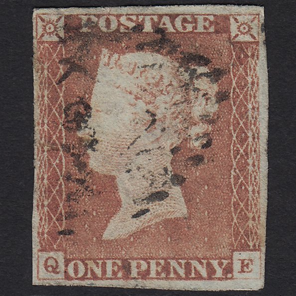 GB QV 1841 1d Red-brown (Plate 68) SG8-B1(1) QE GU 4 Margins