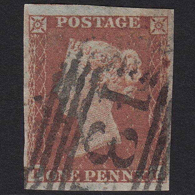 GB QV 1841 1d Red-brown (Plate 164) SG8-B2(1) TL GU Missing Imprimatur 4M